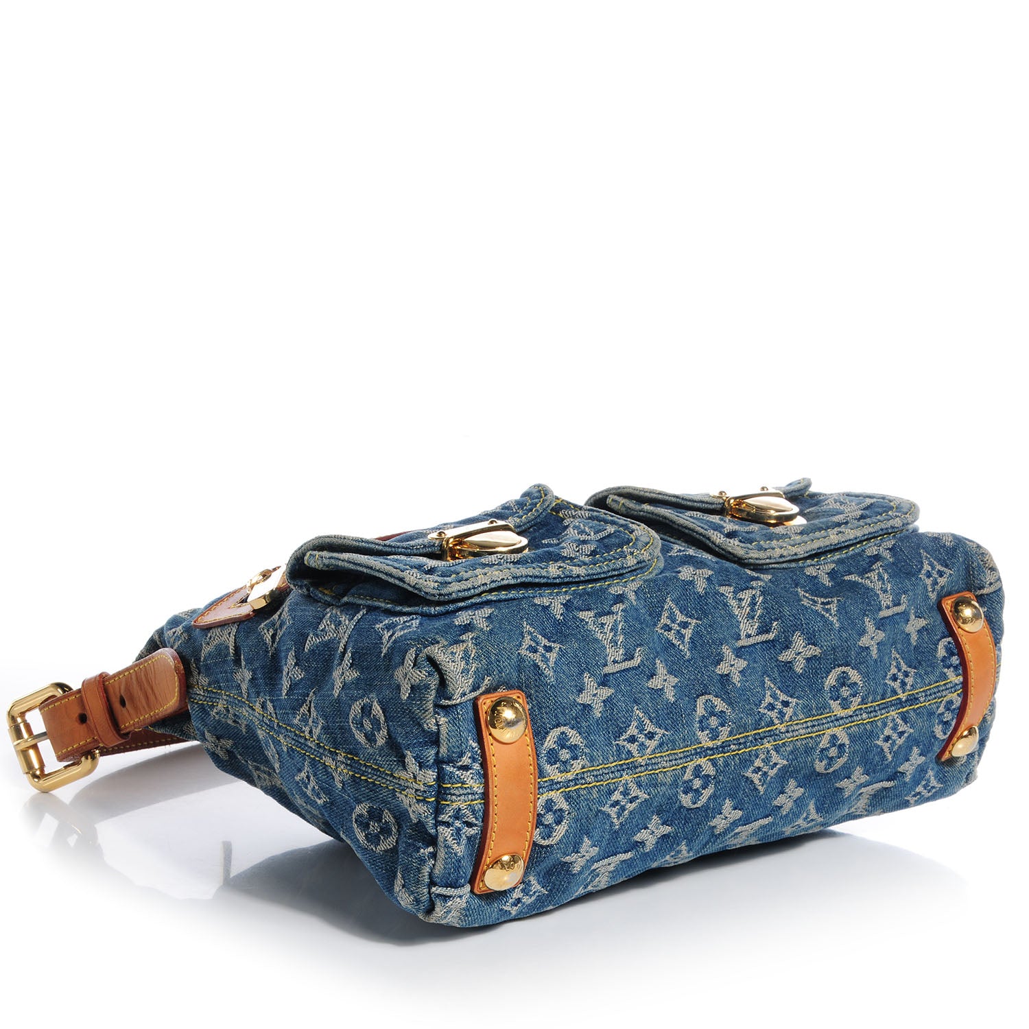 Louis Vuitton Monogram Denim Baggy PM Blue 4 of 7
