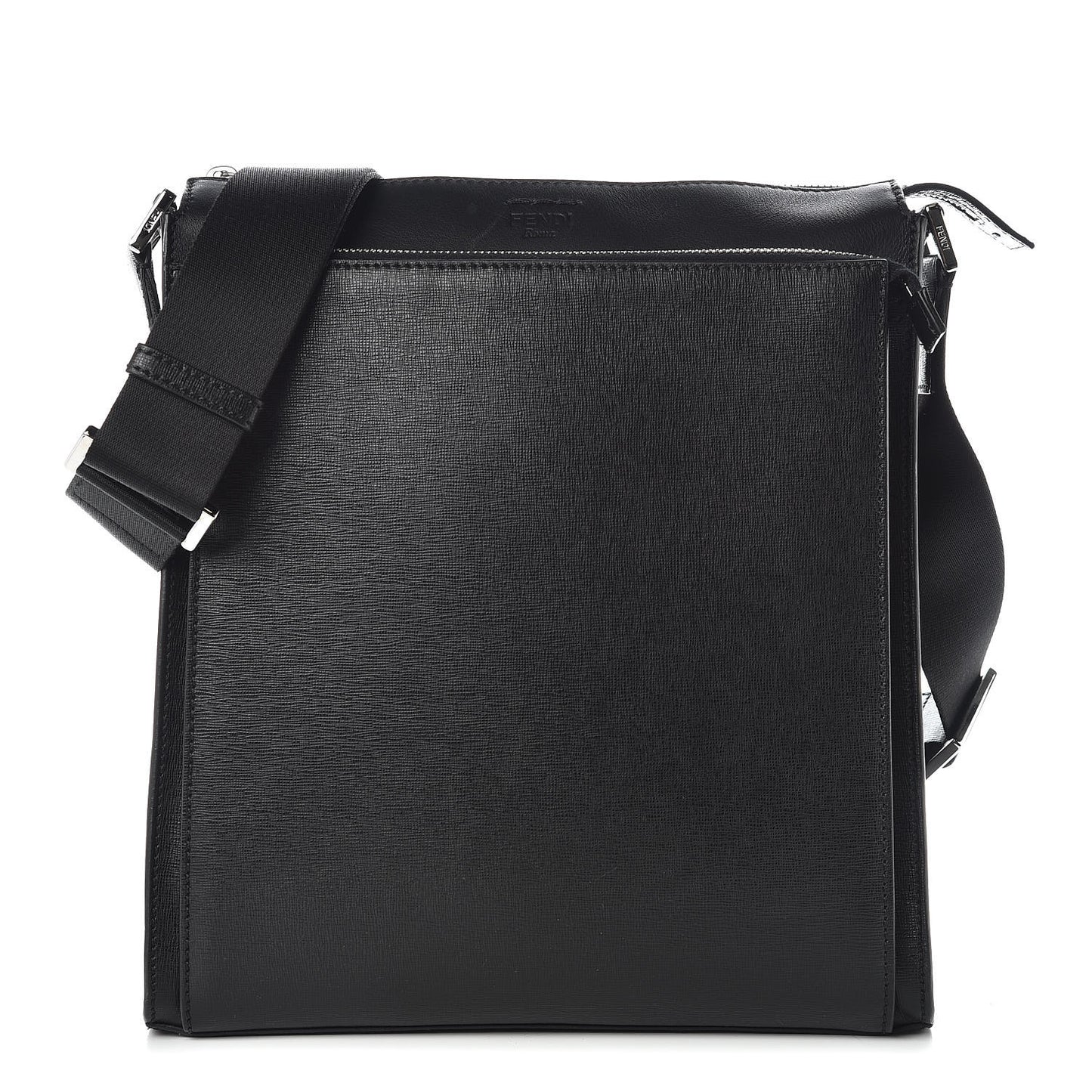 Vitello Elite Flamingo Messenger Bag Black