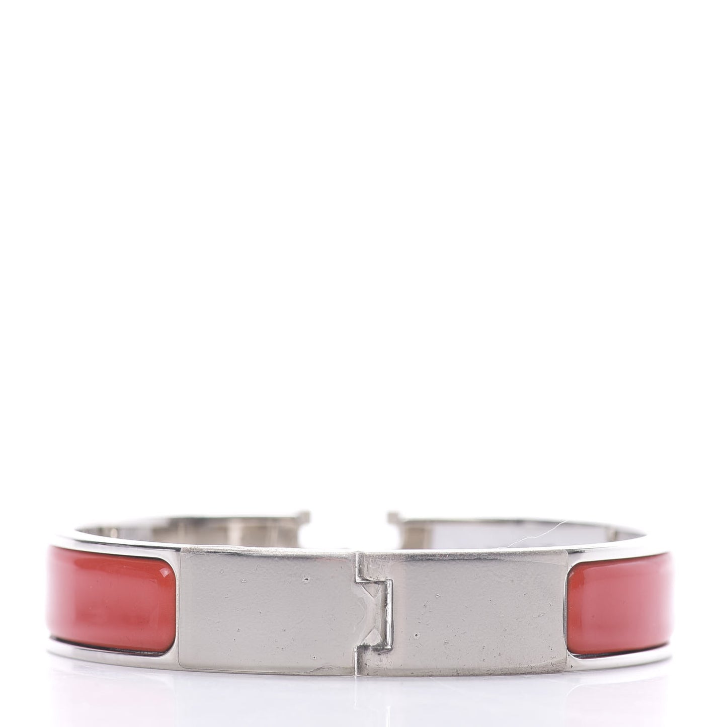 Enamel Narrow Clic Clac H Bracelet PM Brique