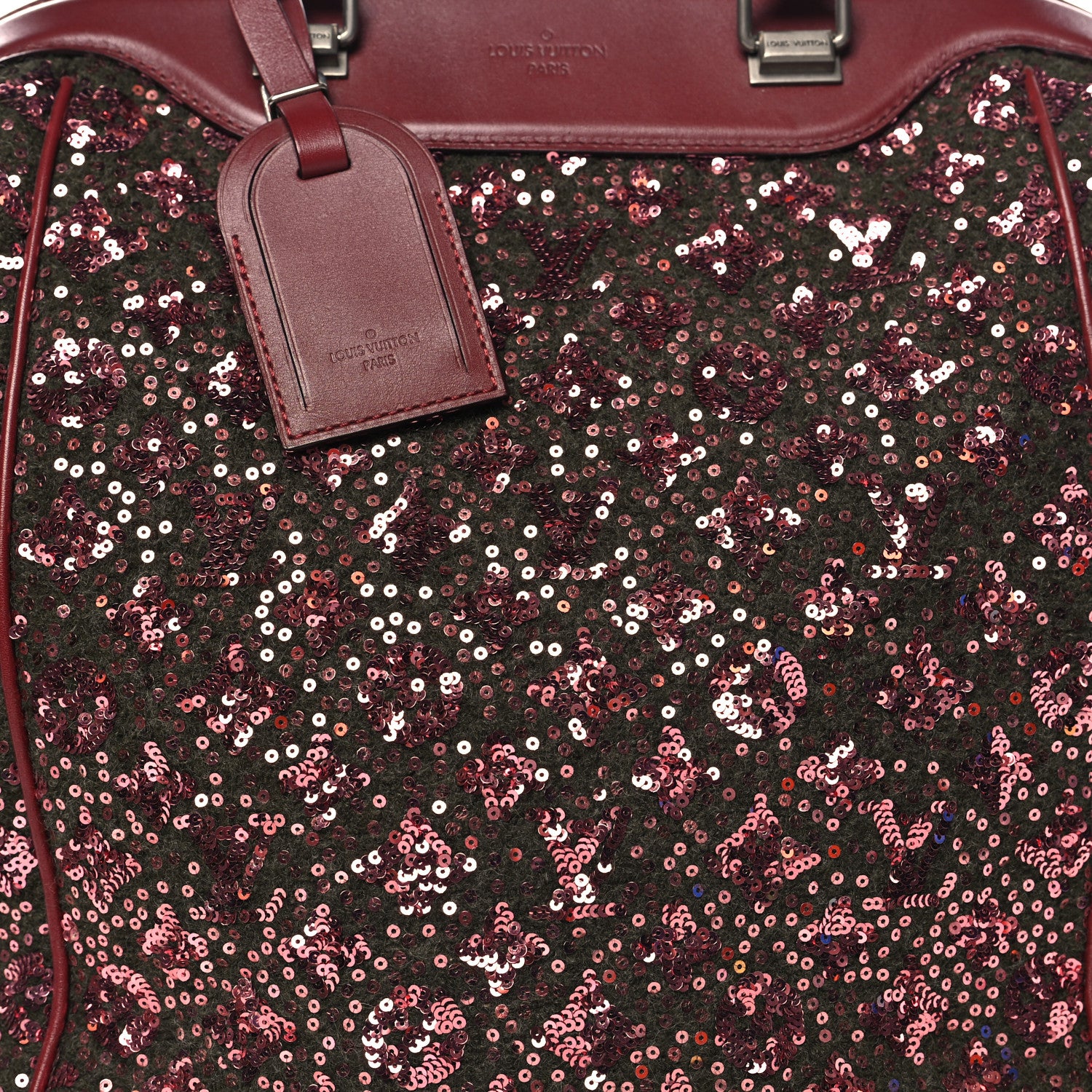 Louis Vuitton Sequin Monogram Sunshine Express North South Burgundy 7 of 12