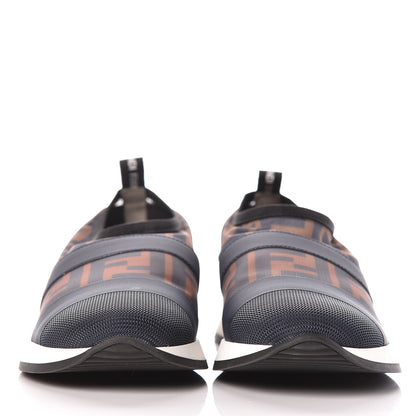 Fendi Technical Mesh Tulle Slip On Sneaker 35 Blue Tobacco 2 of 11