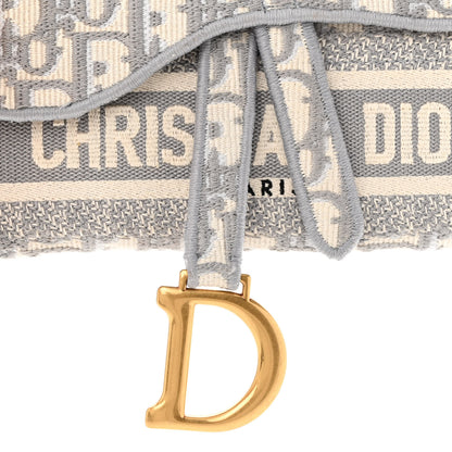 Christian Dior Oblique Slim Saddle Pouch Grey 8 of 14