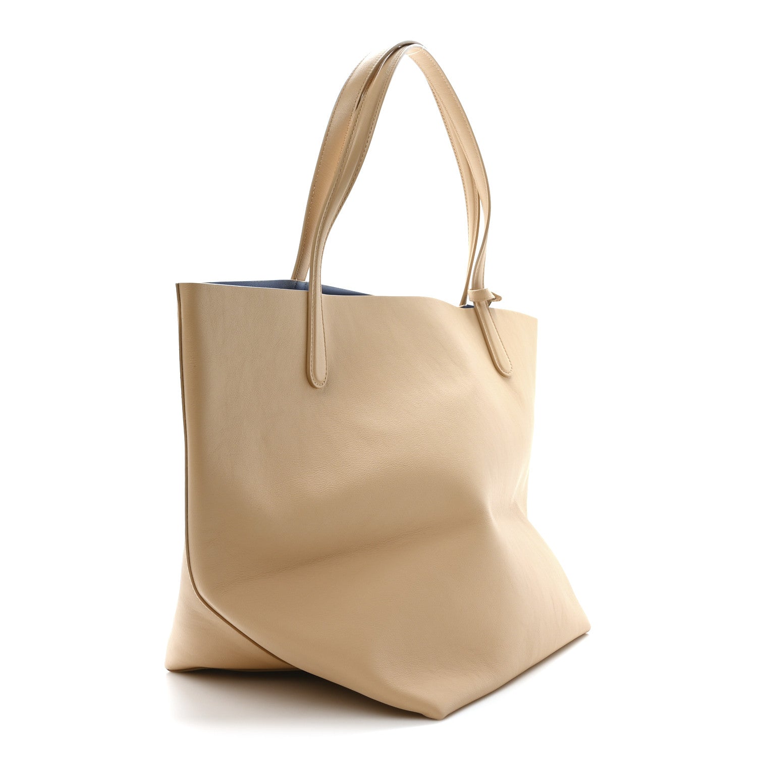 Mansur Gavriel Supple Calfskin Everyday Soft Tote Sandstone Cornflower 4 of 11