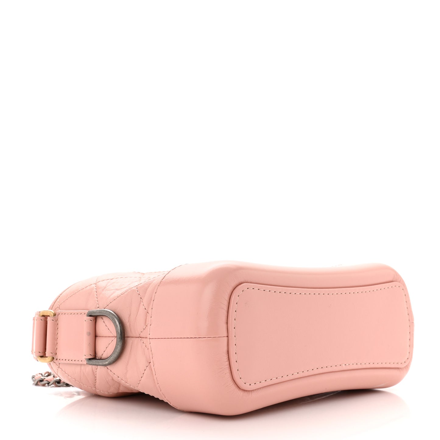 Aged Calfskin Quilted Small Gabrielle Hobo Light Pink