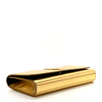 Saint Laurent Metallic Calfskin Monogram Cassandre Clutch Ciad 3 of 8