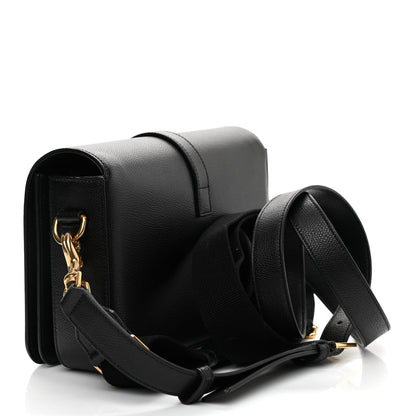 Saint Laurent Textured Calfskin Medium Classic Monogram Universite Bag Black 3 of 10