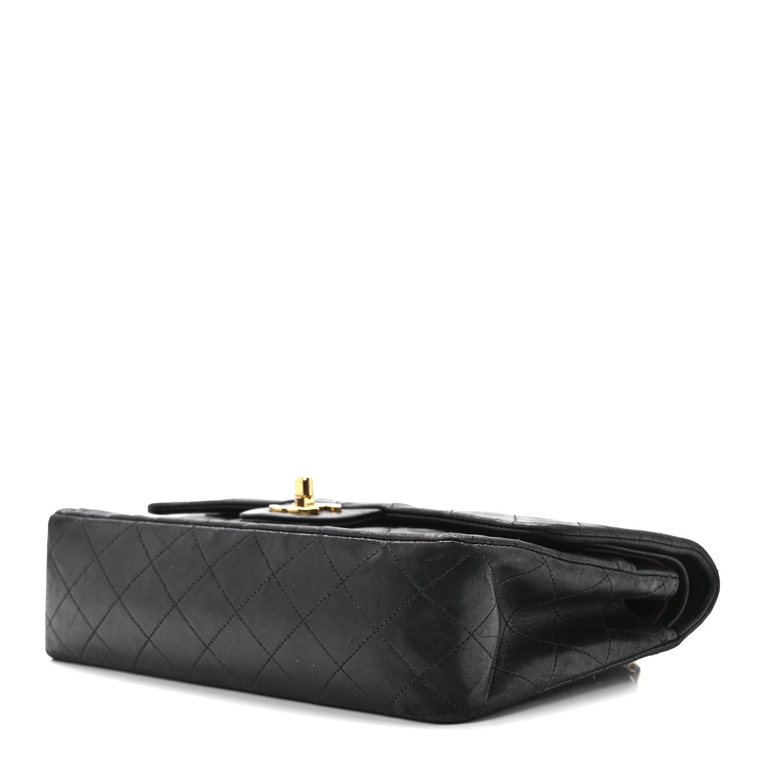 Chanel Lambskin Quilted Medium Double Flap Black 10 of 12