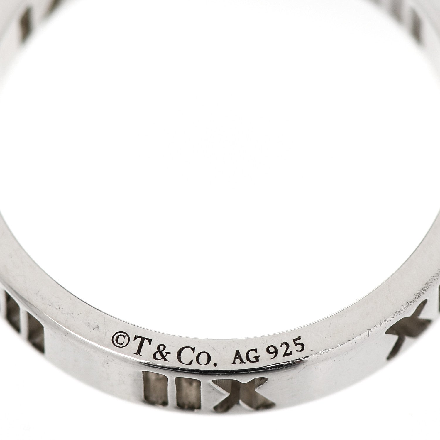 Tiffany Sterling Silver Narrow Atlas Pierced Ring 49 5 4 of 4