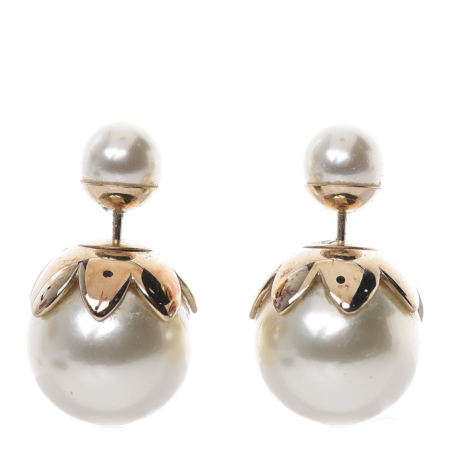 Pearl Mise En Dior Tribal Earrings Gold