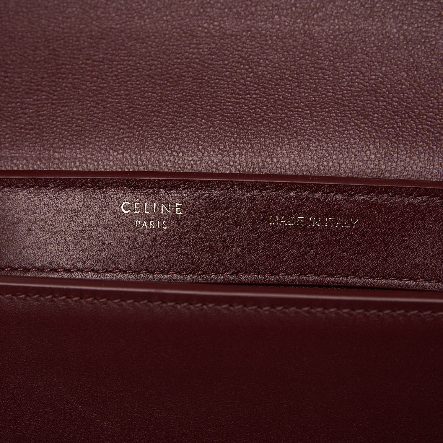 Celine Satin Baby Grained Calfskin Small Trapeze Carmin 7 of 10
