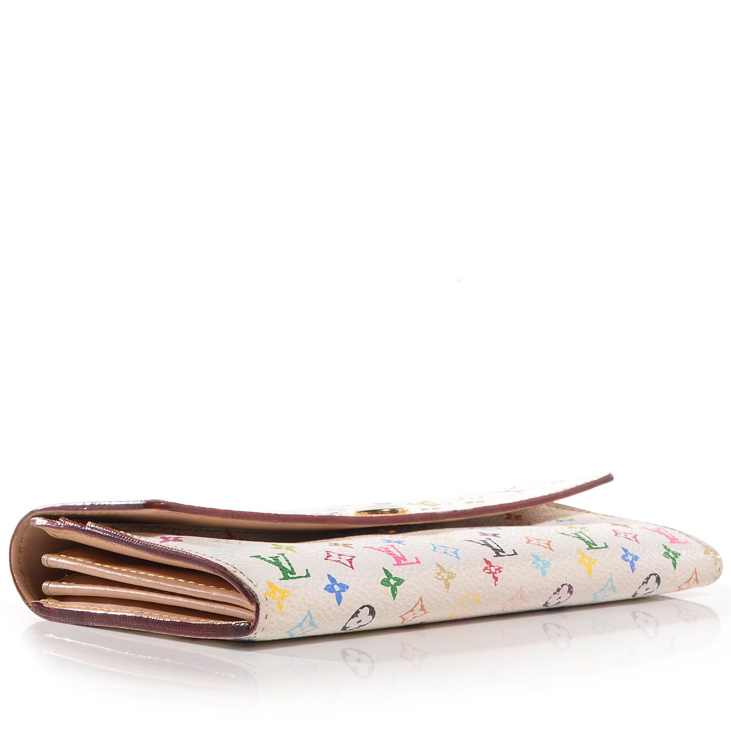 Louis Vuitton Monogram Multicolor Sarah Wallet White 4 of 7