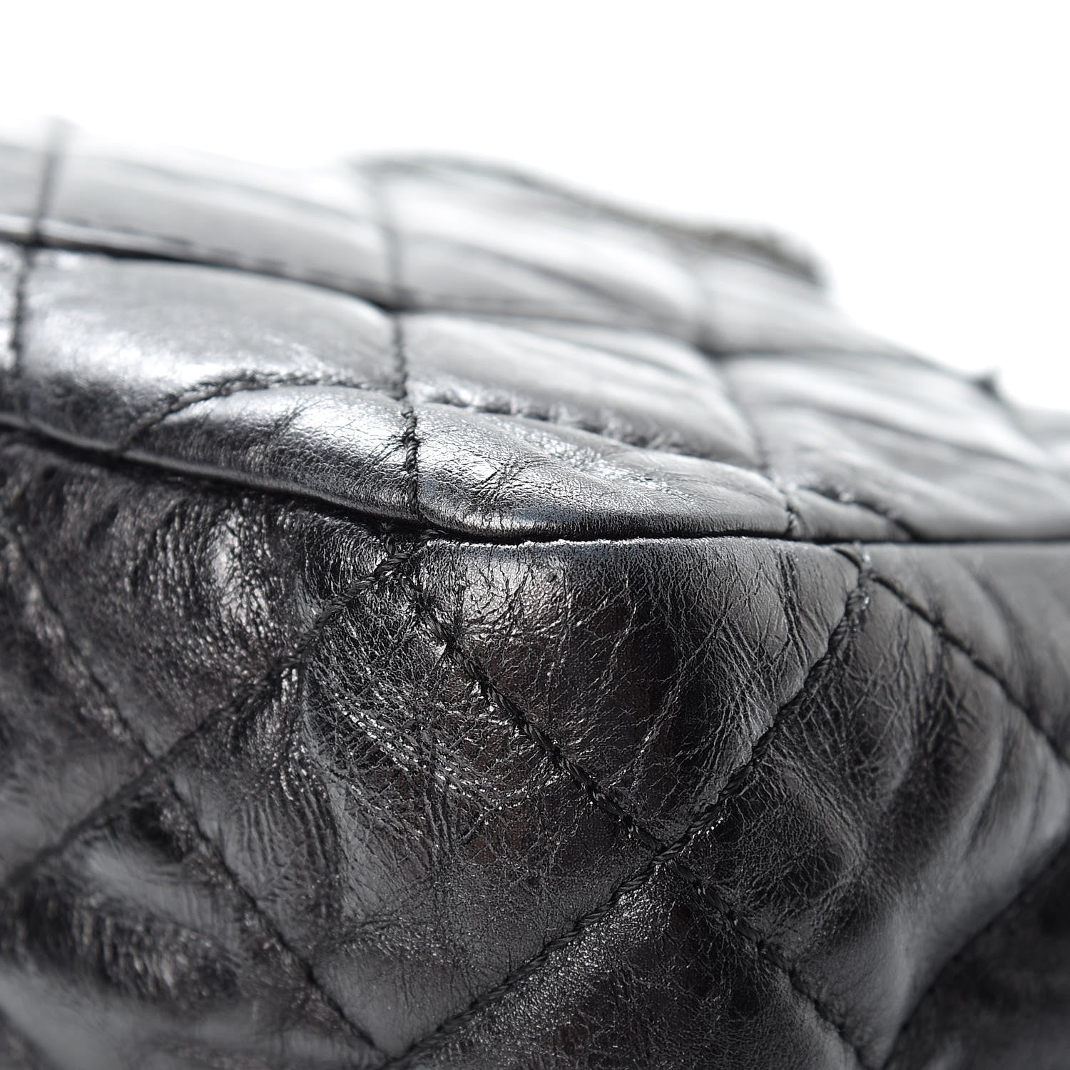 Chanel Metallic Aged Calfskin Quilted 2.55 Reissue 227 Flap So Black 12 of 24