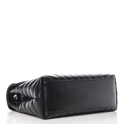 Saint Laurent Calfskin Y Quilted Monogram Medium Loulou Chain Satchel Black 4 of 10