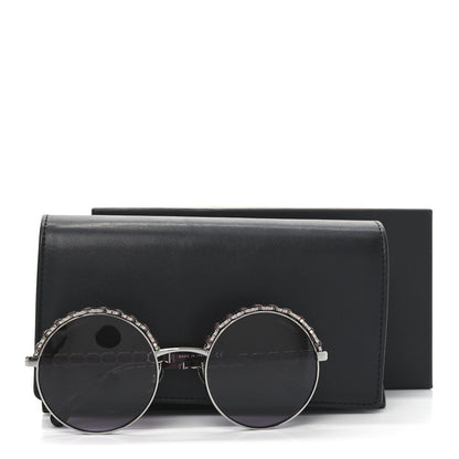 Chanel Metal Calfskin Round Chain Sunglasses 4265-Q Brown 7 of 7