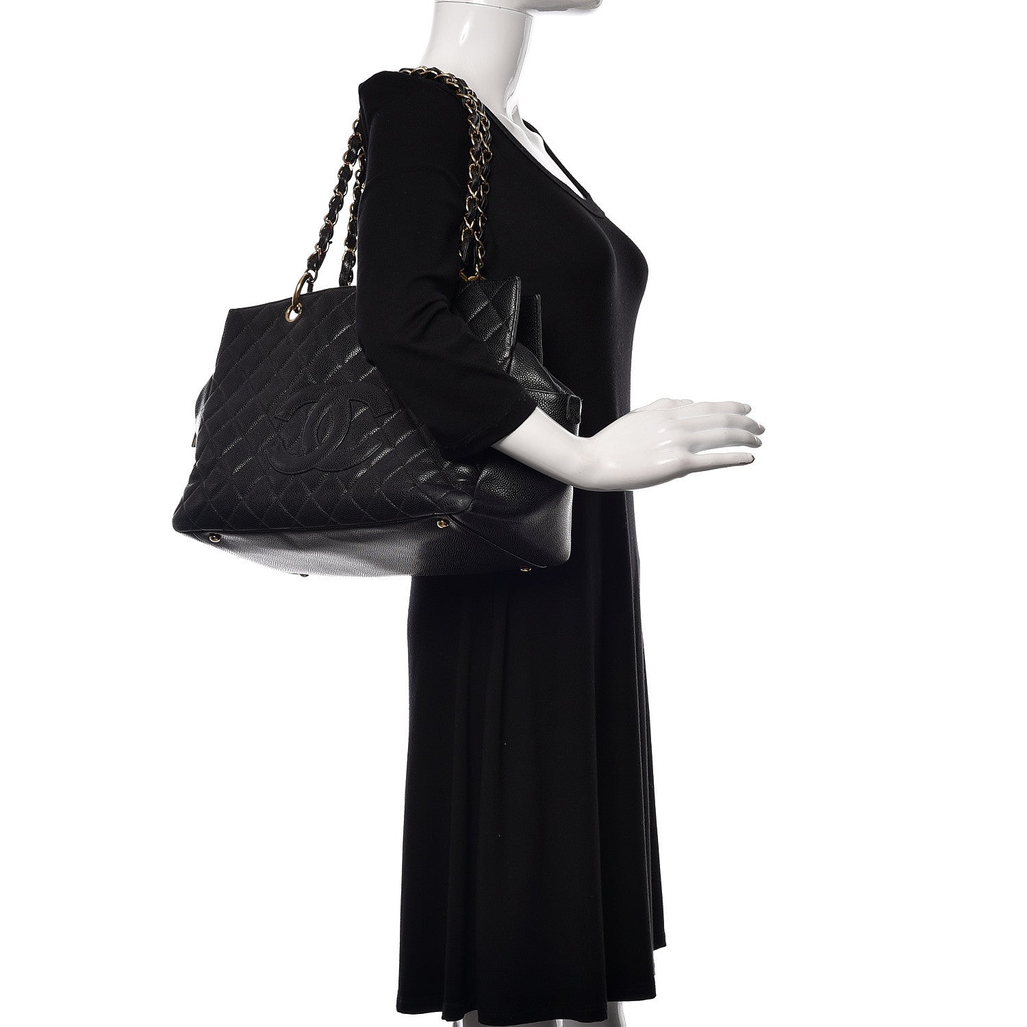Chanel Caviar Quilted Petit Timeless Tote PTT Black 2 of 10