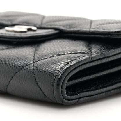 Chanel Caviar Quilted Flap Card Holder On Chain Black 11 of 13