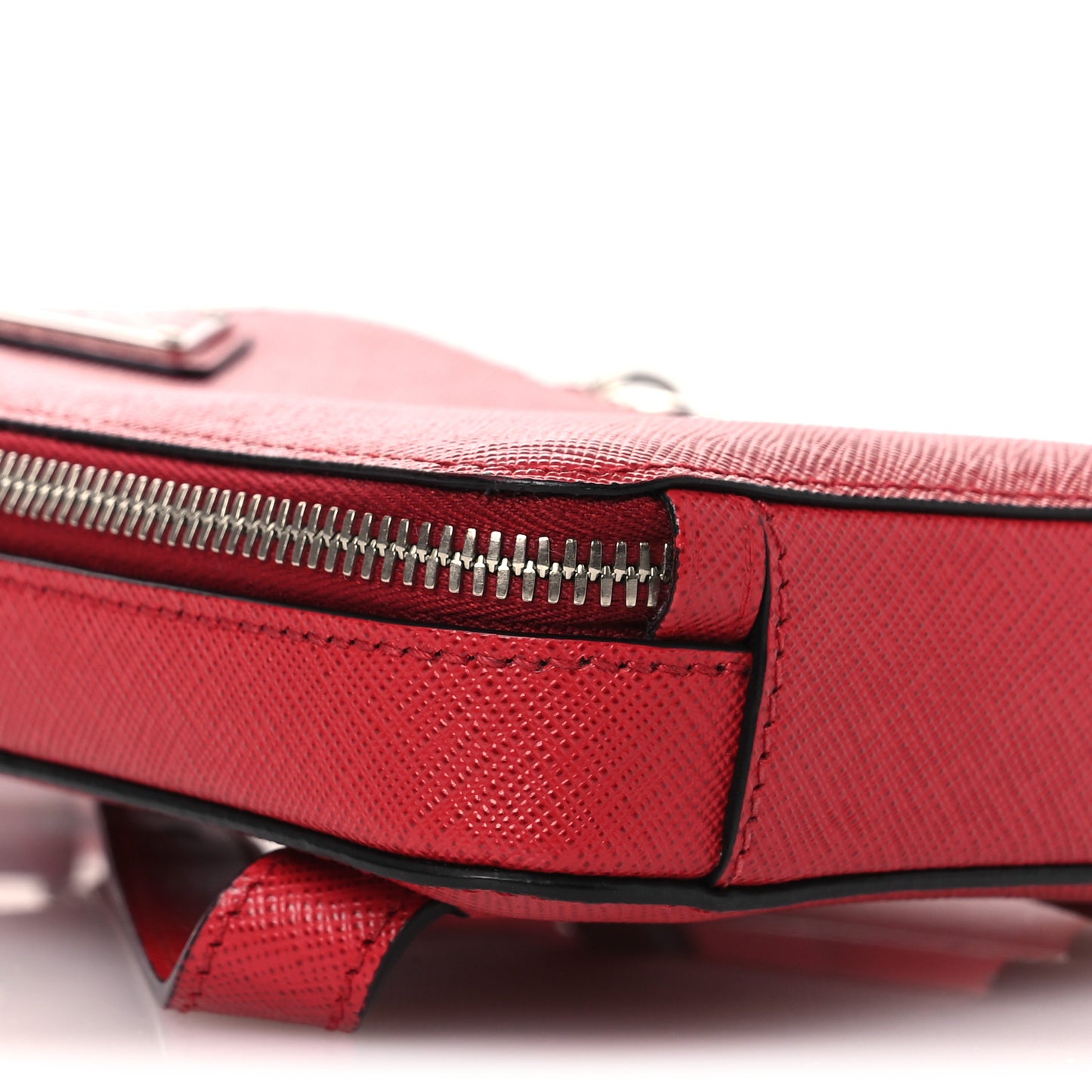Saffiano Harness Crossbody Travel Pouch Fuoco