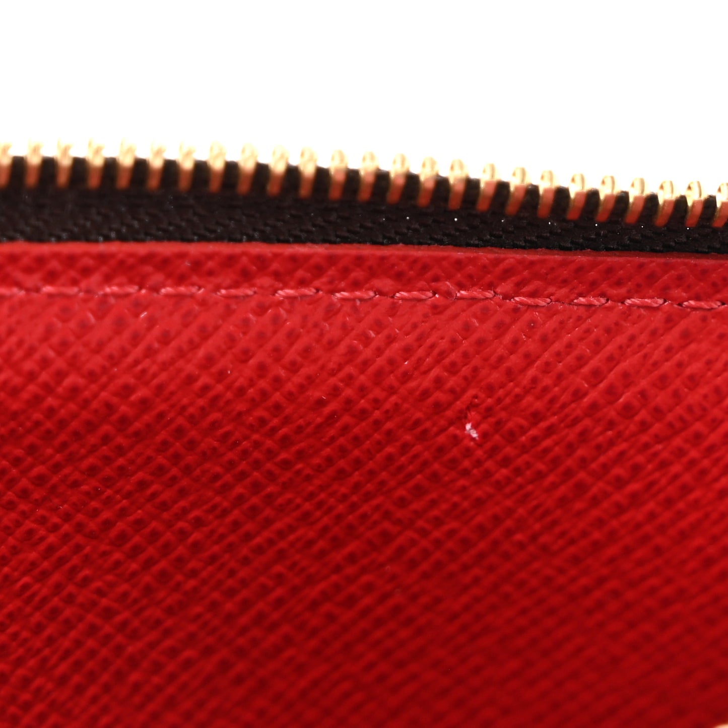 Damier Ebene Recto Verso Card Holder Red