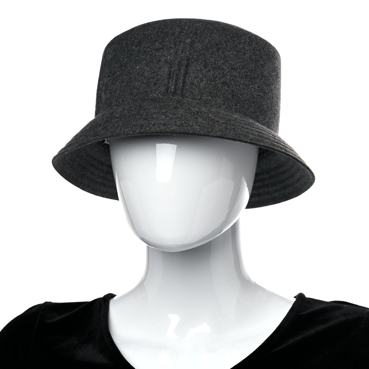 Hermes Rabbit Felt Dylan Hat 57 Charbon 2 of 8