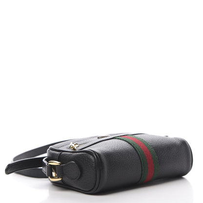 Gucci Calfskin Web Mini Ophidia Shoulder Bag Black 4 of 12
