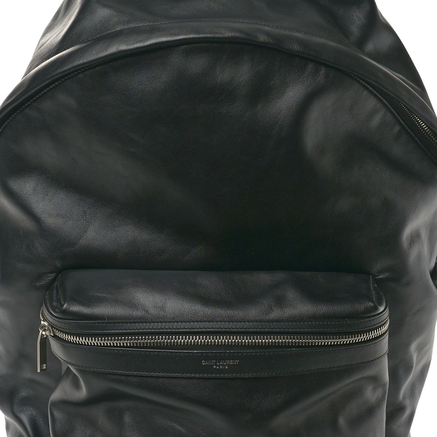 Saint Laurent Calfskin City Backpack Black 7 of 9