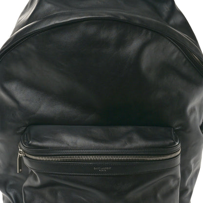 Saint Laurent Calfskin City Backpack Black 7 of 9