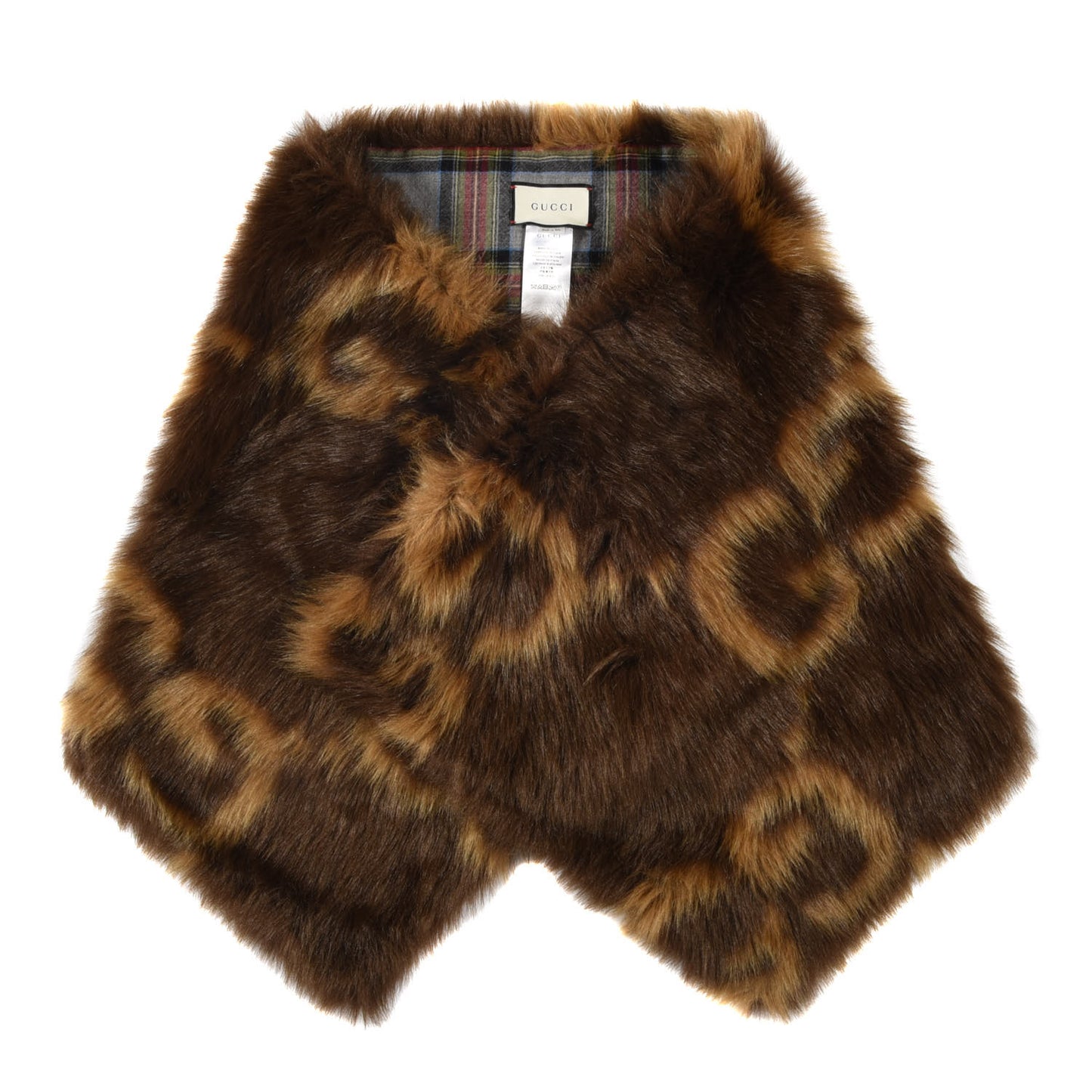 GG Eco Faux Fur Stole Brown