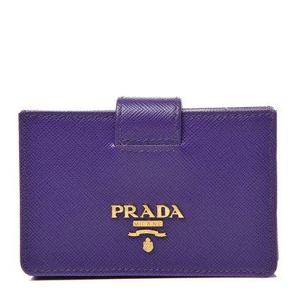 Prada Saffiano Metal Accordion Card Case Viola 1 of 6