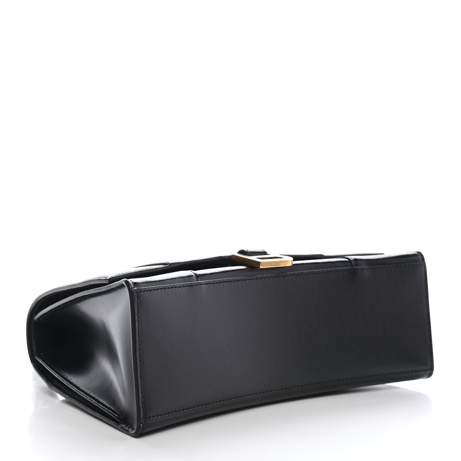 Balenciaga Shiny Box Calfskin Medium Hourglass Top Handle Bag Black 4 of 8