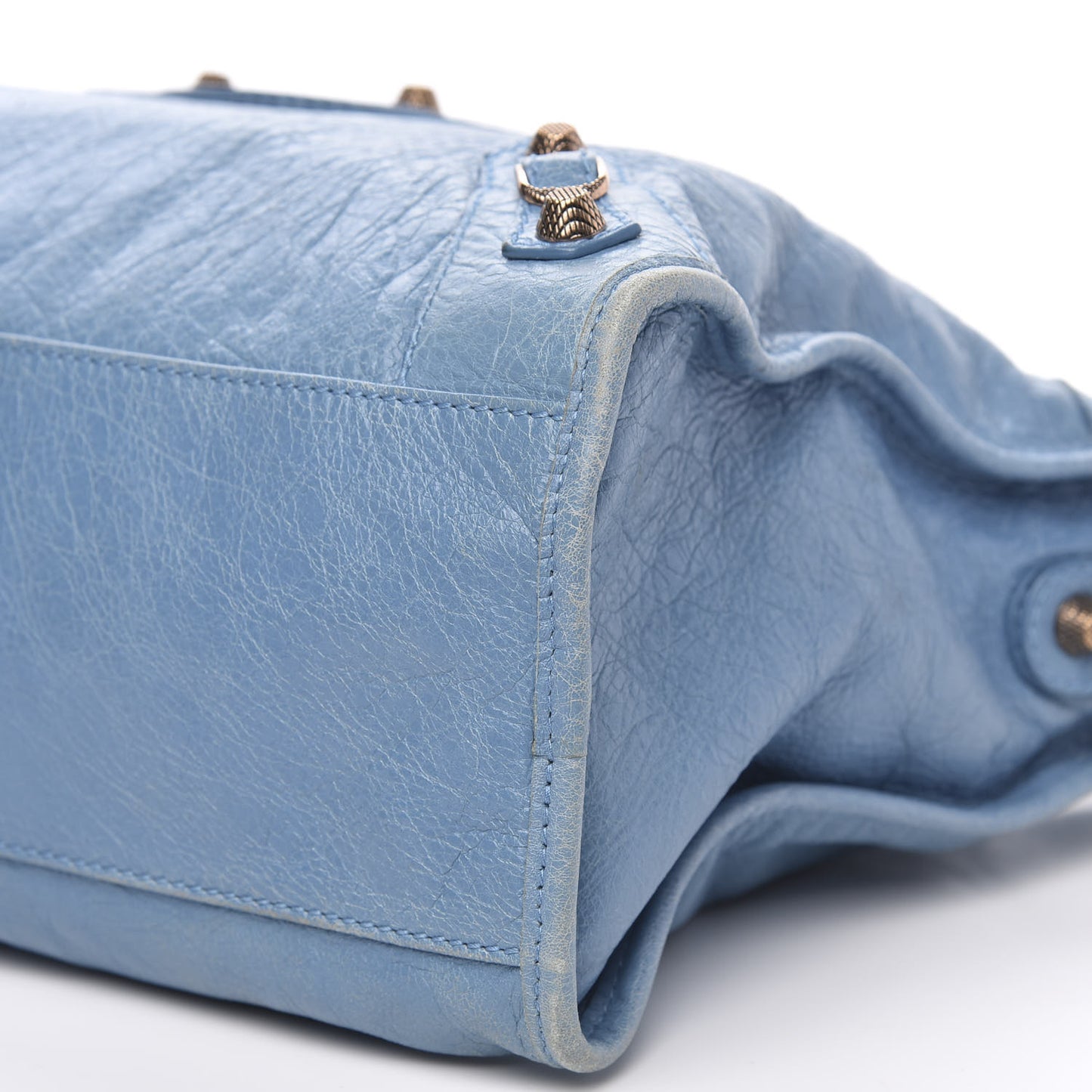 Agneau Giant 12 Rose Gold Hardware City Bleu Indigo
