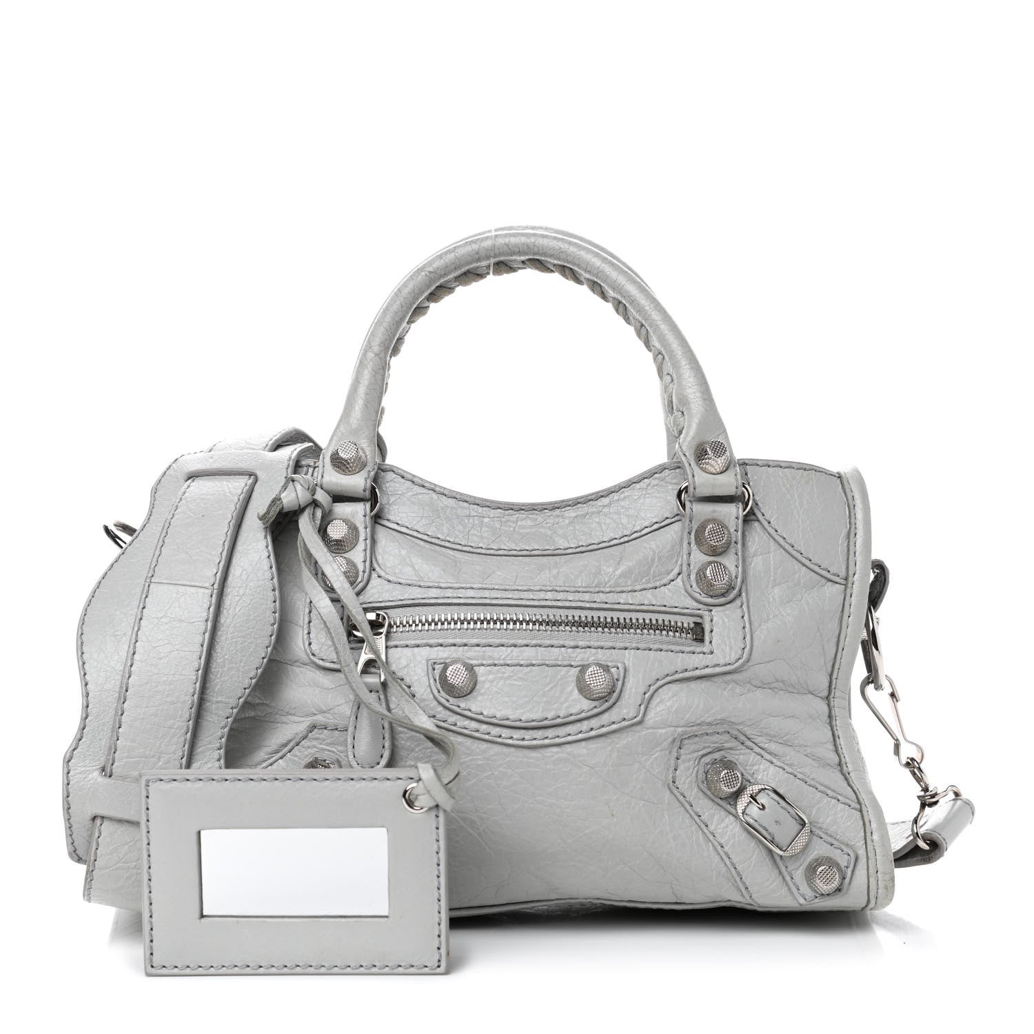 Balenciaga Agneau Giant 12 Silver Hardware Mini City Gris Glace 1 of 5