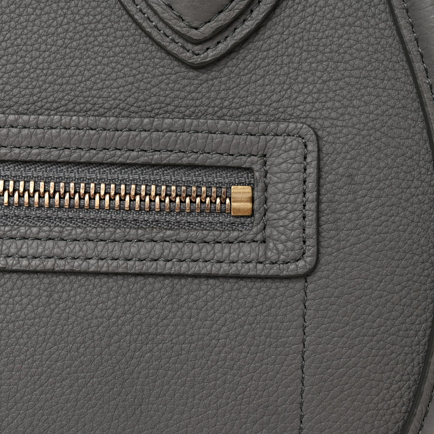 Baby Drummed Calfskin Micro Luggage Kohl