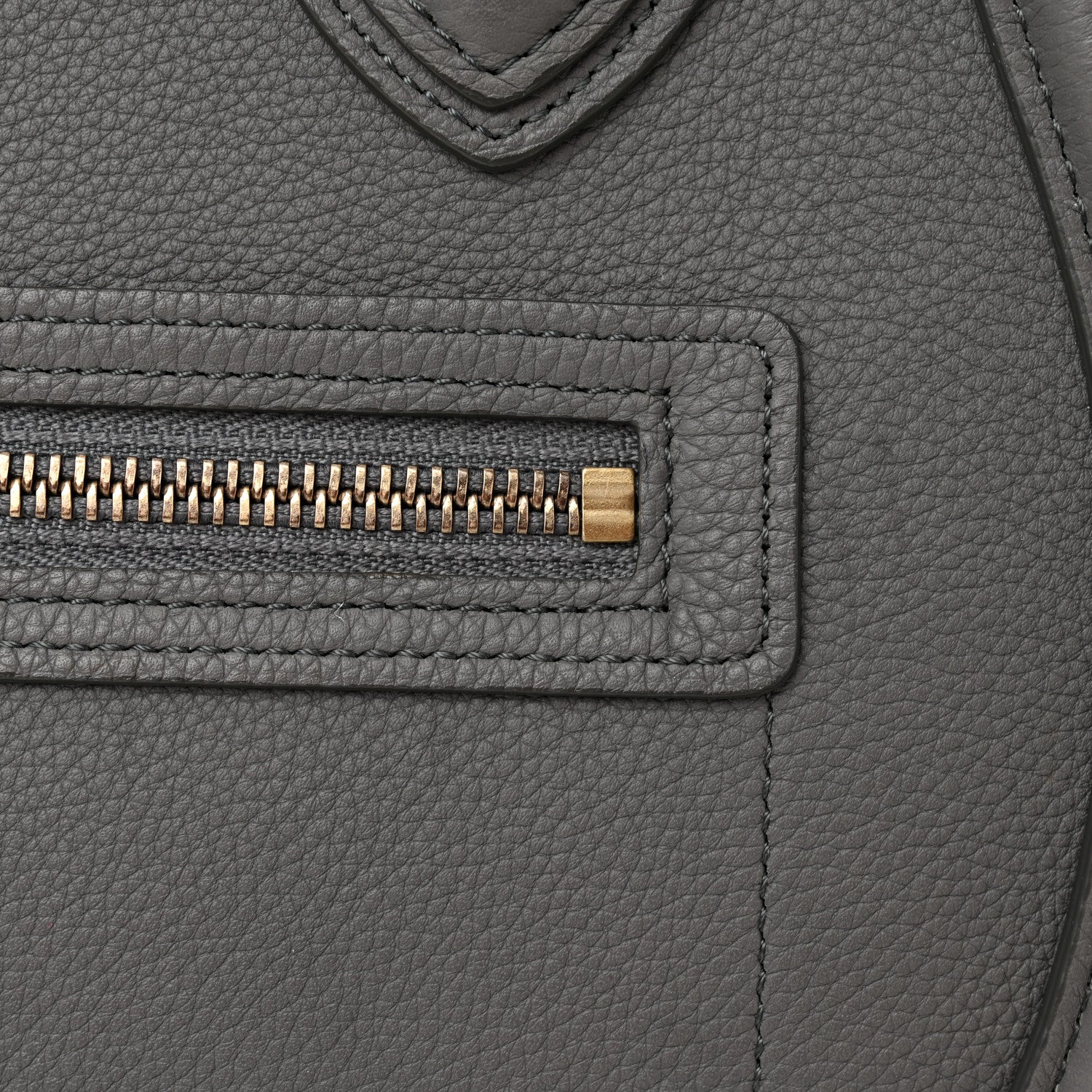 Celine Baby Drummed Calfskin Micro Luggage Kohl 11 of 13