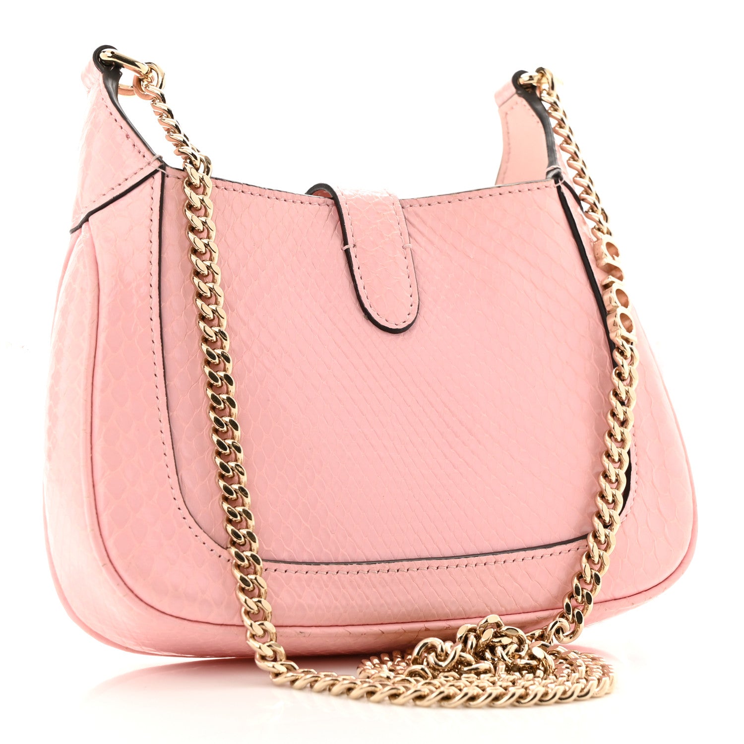 Gucci Snakeskin Mini Jackie Notte Bag Pink 3 of 12