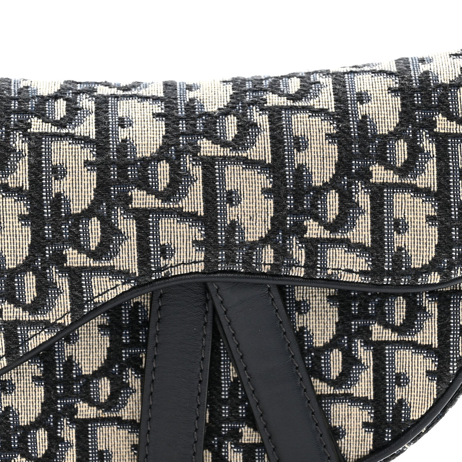 Christian Dior Oblique Mini Saddle Bag Blue 8 of 10