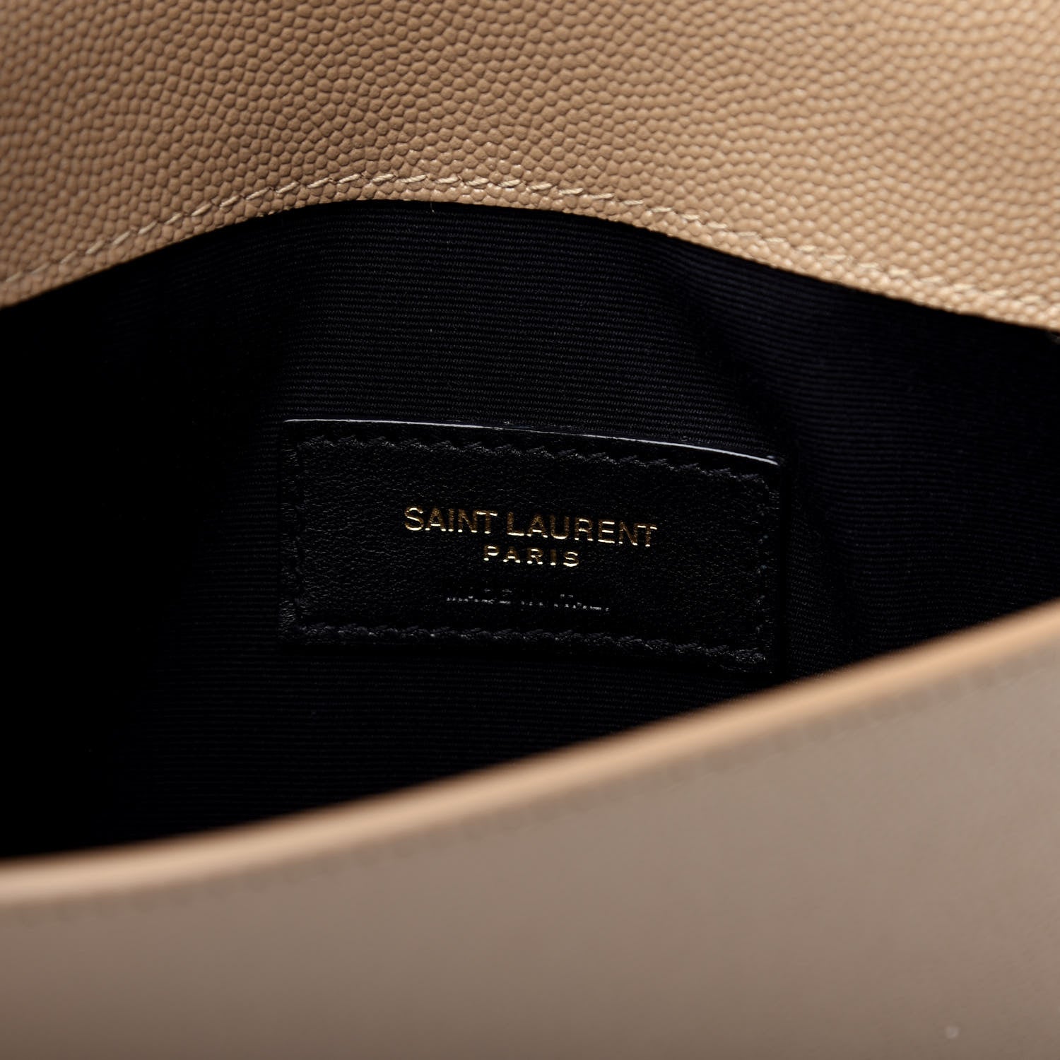 Saint Laurent Grain De Poudre Uptown Pouch Dark Beige 6 of 8