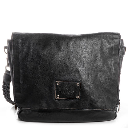 Gucci Leather Messenger Bag Black 1 of 8