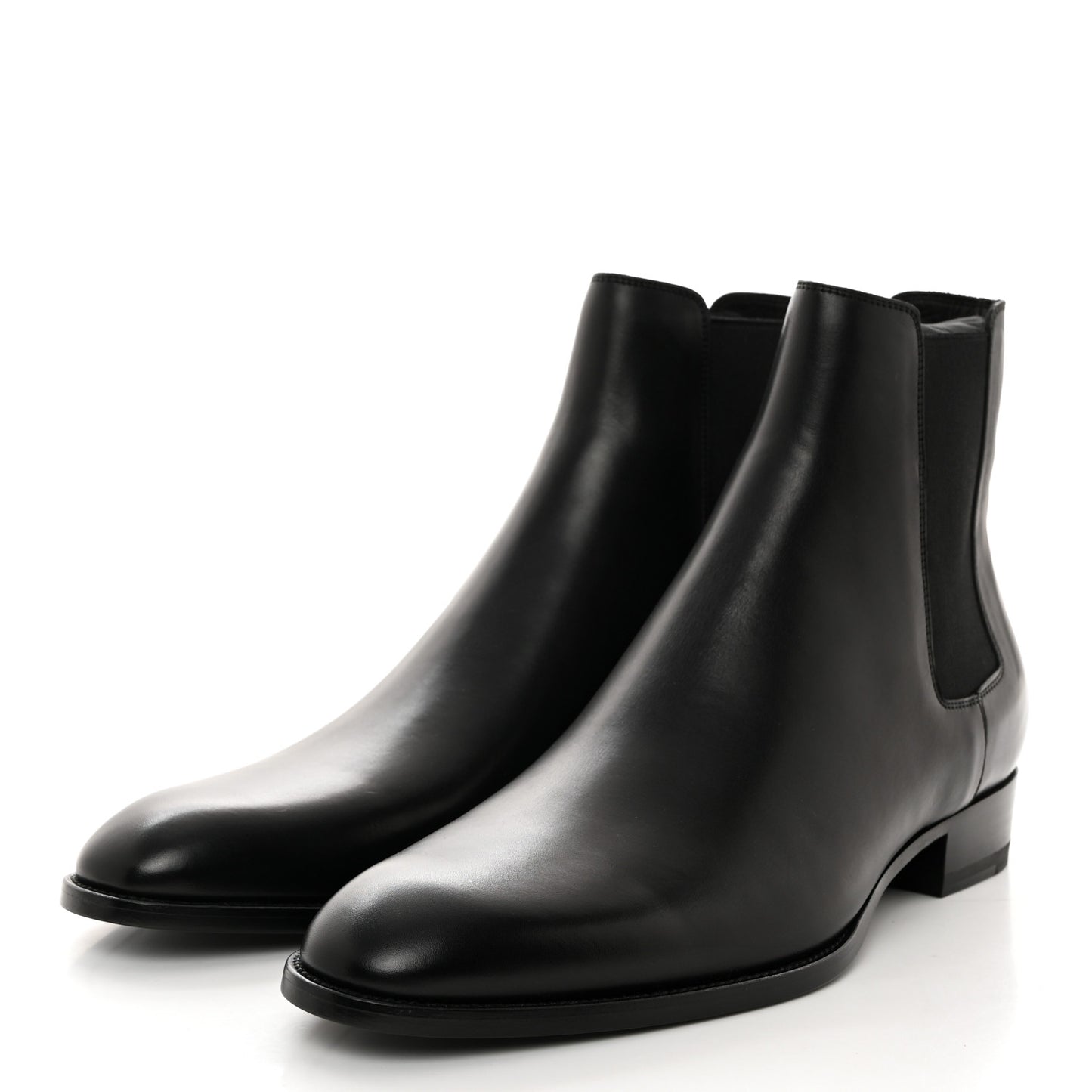 Calfskin Mens Wyatt Chelsea Boots 44 Black