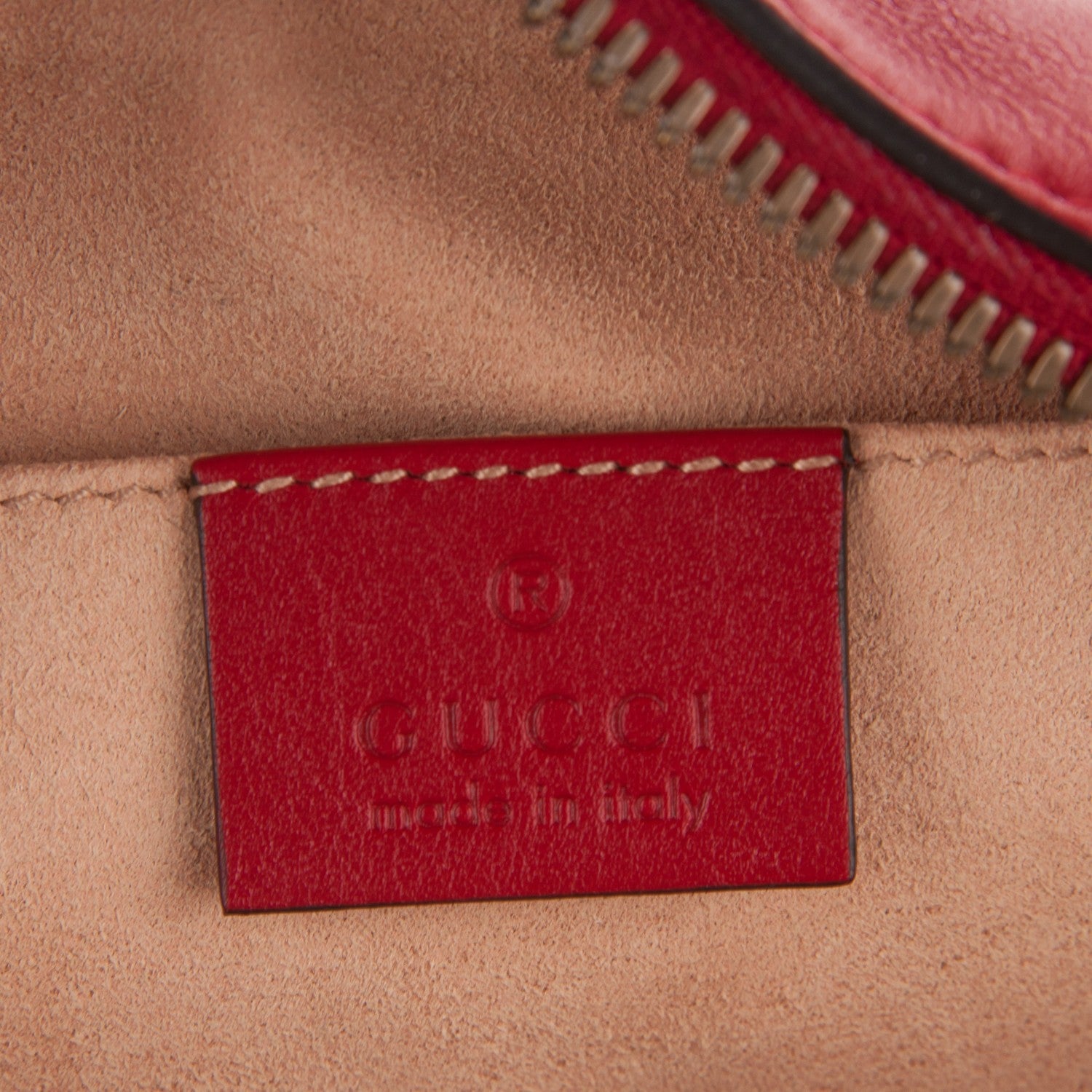 Gucci Calfskin Matelasse Small GG Marmont Chain Shoulder Bag Hibiscus Red 6 of 7