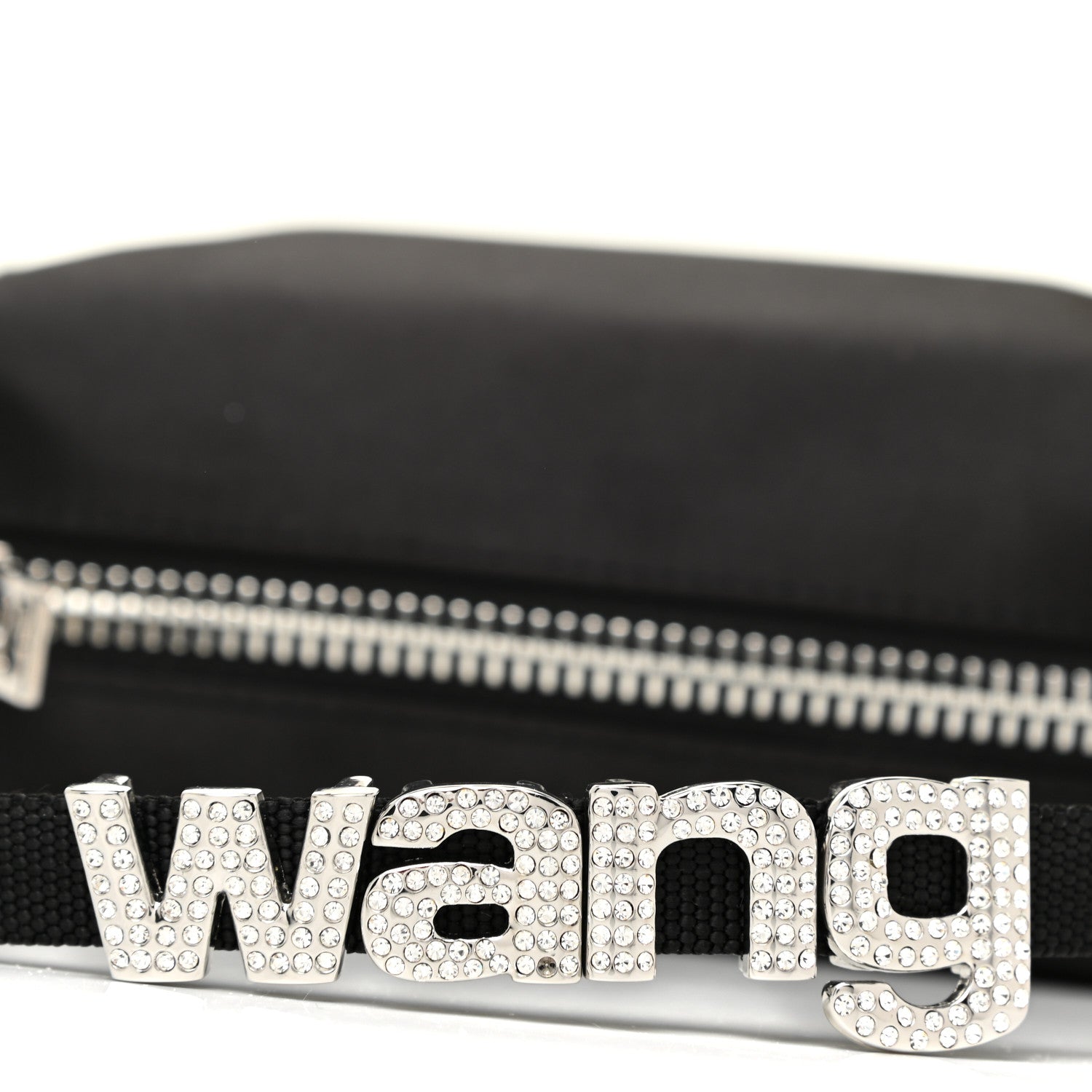 Alexander Wang Satin Crystal Heiress Pouch Black 10 of 11