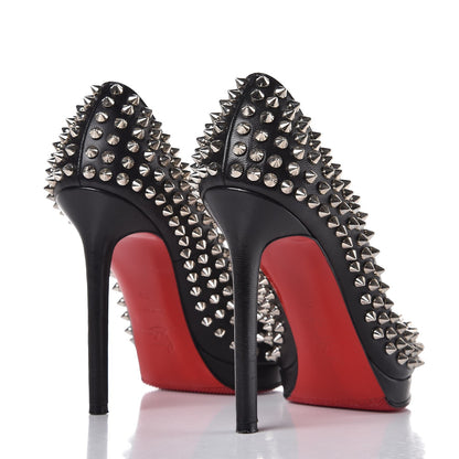 Christian Louboutin Nappa Pigalle Plato Spikes 120 Pumps 38 Black 4 of 9