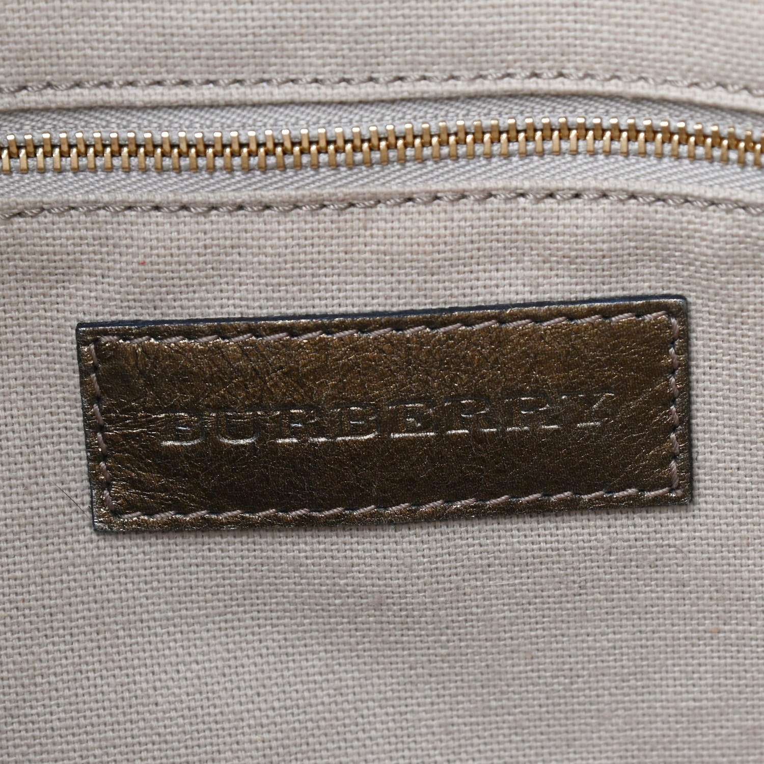 Burberry Metallic Nova Check Small Canterbury Tote Gold 9 of 18