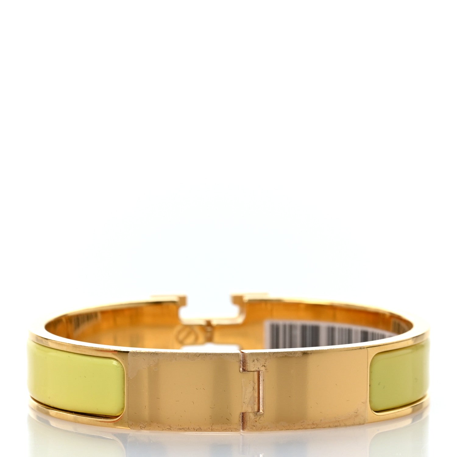 Hermes Enamel Narrow Clic Clac H Bracelet PM Jaune Citron 3 of 5