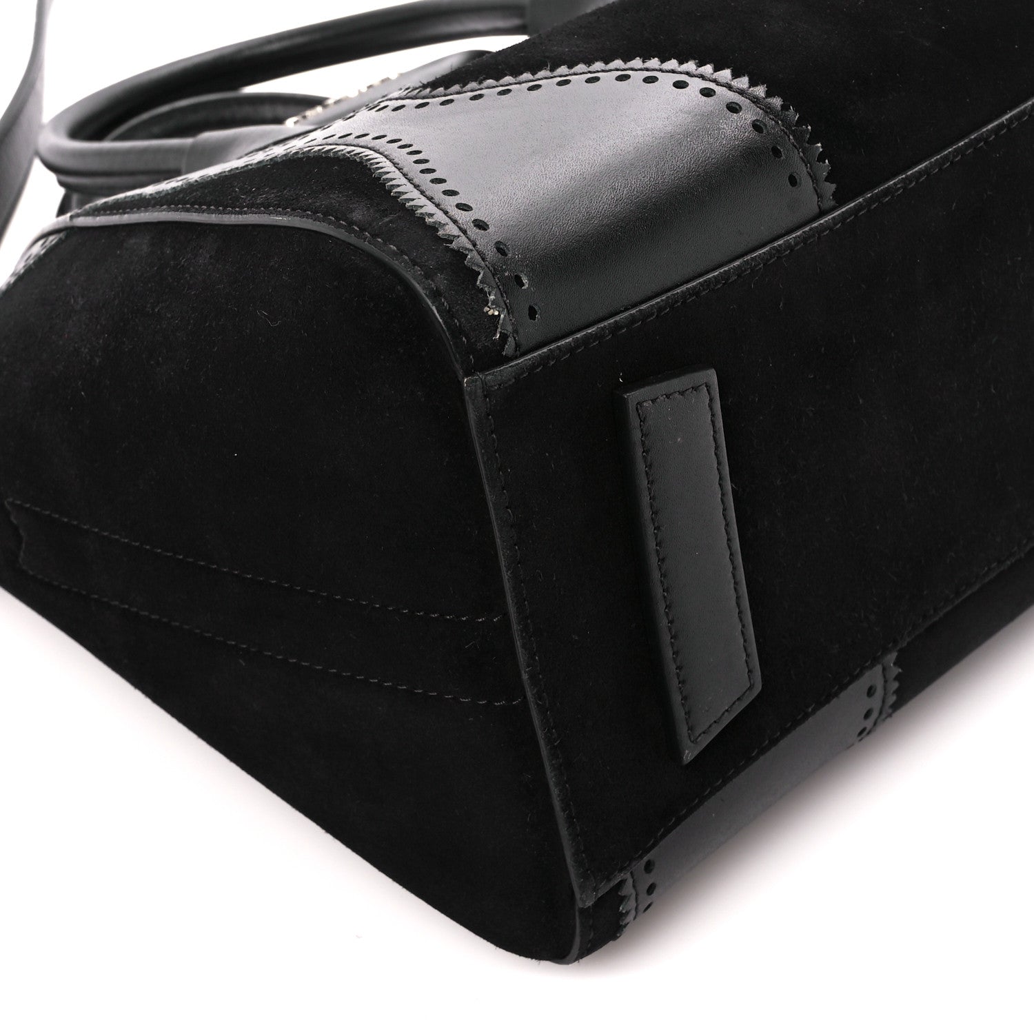 Givenchy Calfskin Suede Brogue Small Antigona Black 9 of 10