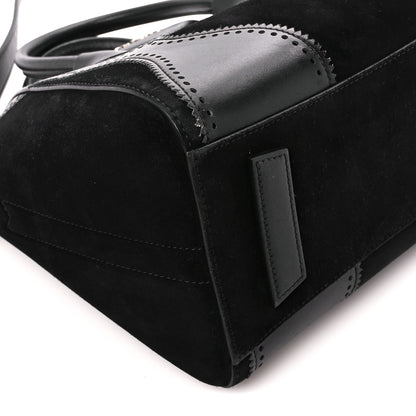 Givenchy Calfskin Suede Brogue Small Antigona Black 9 of 10