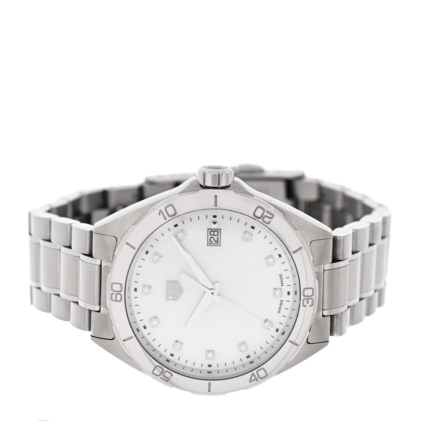 Stainless Steel Diamond Mother of Pearl 35mm Formula 1 Lady Quartz Watch WBJ1319
