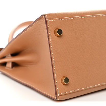 Hermes Courchevel Kelly Sellier 28  Tabac Camel 9 of 13
