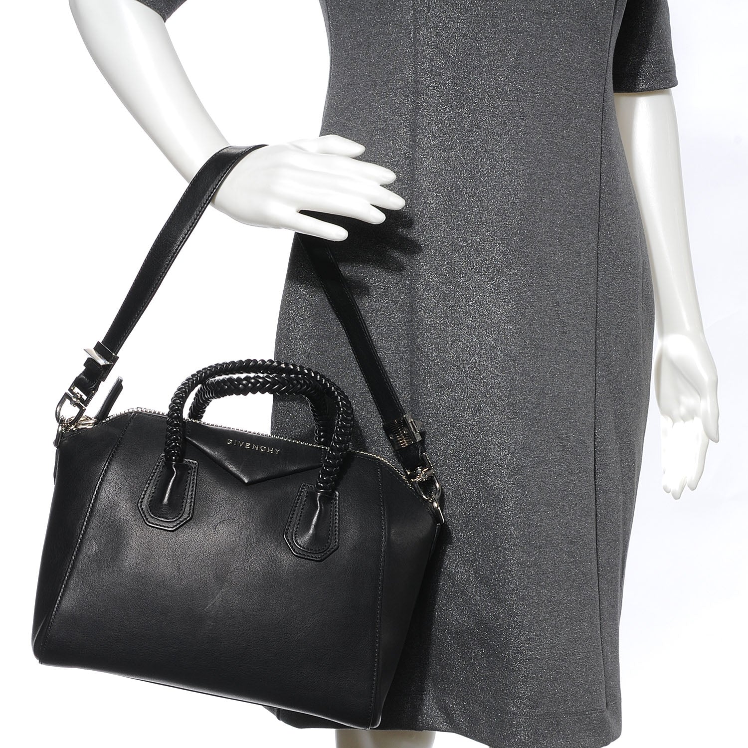 Givenchy Leather Small Braided Handle Antigona Black 2 of 7