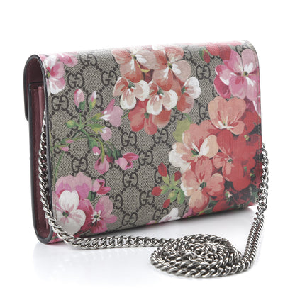 Gucci GG Supreme Monogram Blooms Mini Dionysus Chain Wallet Beige Multicolor Dry Rose 3 of 9
