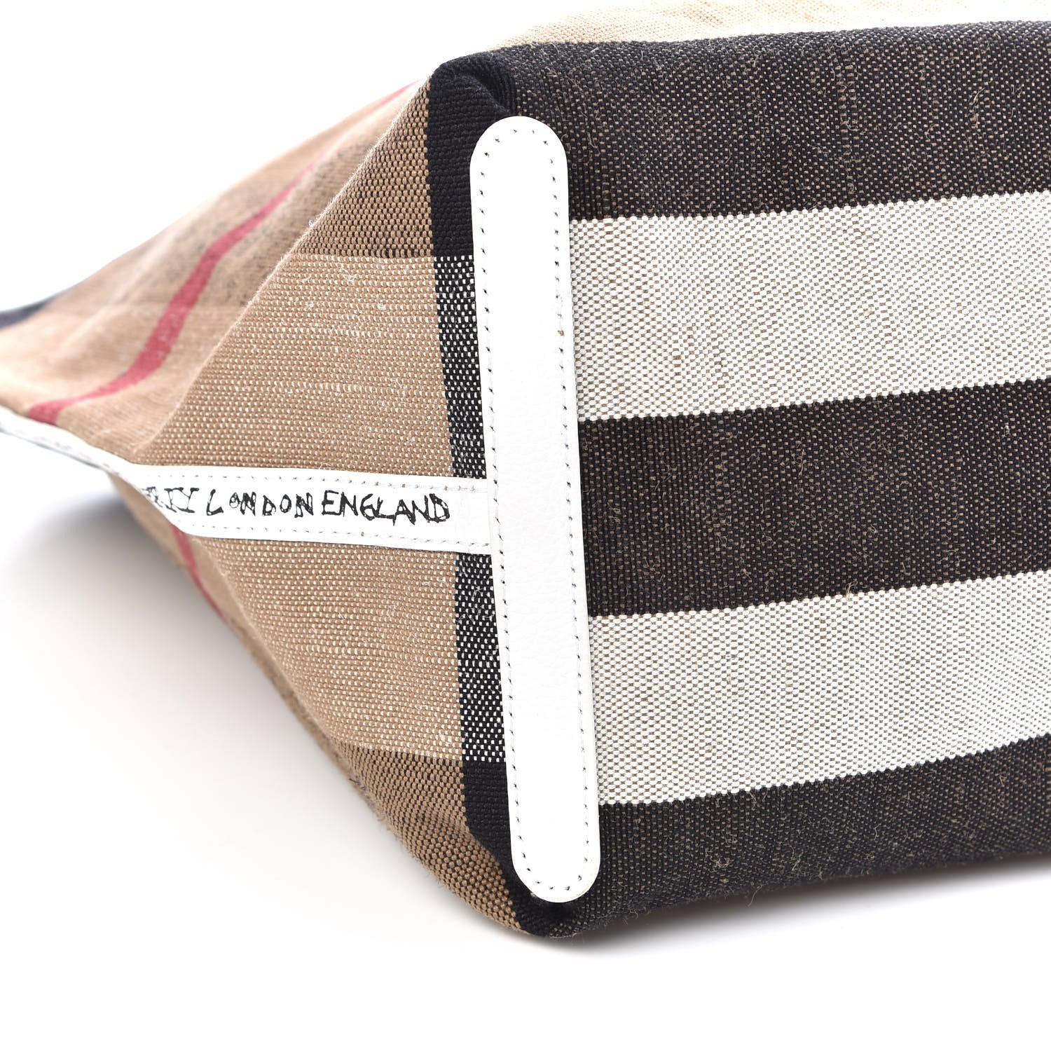 Burberry Coated Canvas Mega Check Sketchbook Large Reversible Doodle Tote White 11 of 12